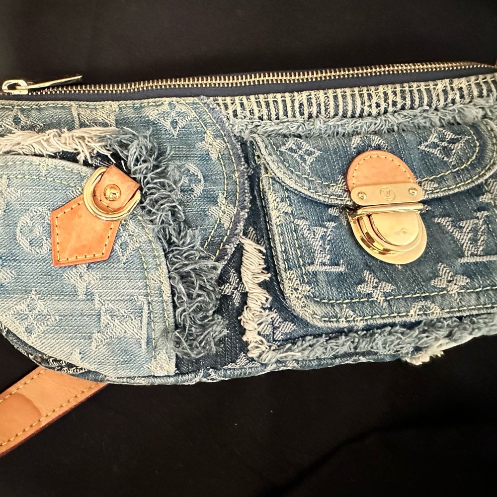 Louis Vuitton Denim Pouchy Patchwork Bag